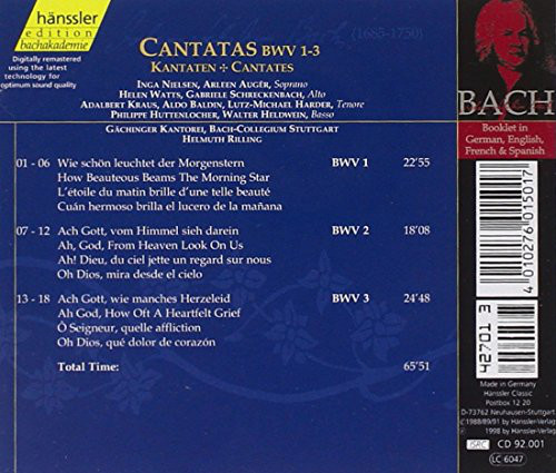 Johann Sebastian Bach / Bach-Ensemble, Helmuth Rilling - Cantatas - BWV 1-3 (CD, Album, RE) (Mint (M)) - Image 2