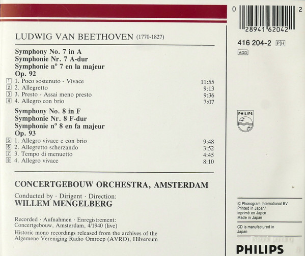 Ludwig van Beethoven – Willem Mengelberg, Concertgebouworkest-2