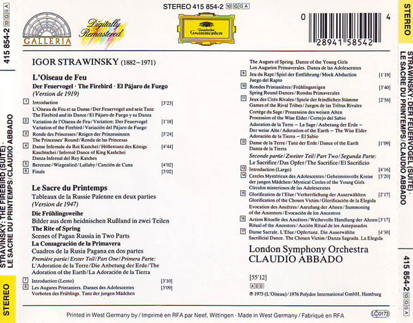 Igor Stravinsky, London Symphony Orchestra, Claudio Abbado-1