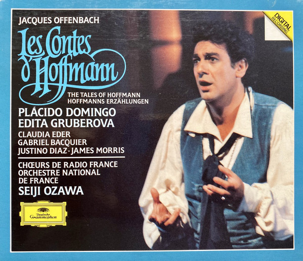 Jacques Offenbach – Placido Domingo, Edita Gruberova, Claudia Eder, Gabriel Bacquier, Justino Diaz, James Morris (5), Chœur de Radio France · Orchestre National De France · Seiji Ozawa – Les Contes D’Hoffmann (2xCD) (Very Good Plus (VG+)) Jacques Offenbach – Placido Domingo, Edita Gruberova, Claudia Eder, Gabriel Bacquier, Justino Diaz, James Morris (5), Chœur de Radio France · Orchestre National De France · Seiji Ozawa – Les Contes D’Hoffmann (2xCD) (Very Good Plus (VG+))