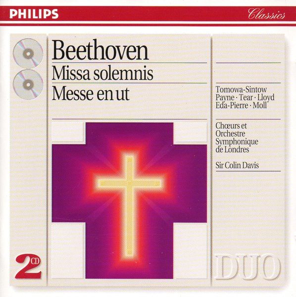 Ludwig van Beethoven – Anna Tomowa-Sintow, Patricia Payne, Robert Tear, Robert Lloyd (4), Christiane Eda-Pierre, Kurt Moll, London Symphony Chorus Et London Symphony Orchestra, Sir Colin Davis – Missa Solemnis • Messe En Ut (2xCD) (Mint (M)) Ludwig van Beethoven – Anna Tomowa-Sintow, Patricia Payne, Robert Tear, Robert Lloyd (4), Christiane Eda-Pierre, Kurt Moll, London Symphony Chorus Et London Symphony Orchestra, Sir Colin Davis – Missa Solemnis • Messe En Ut (2xCD) (Mint (M))