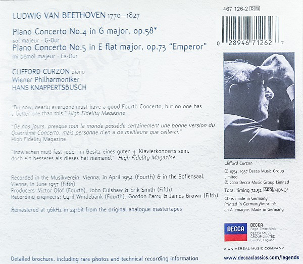 Ludwig van Beethoven - Clifford Curzon, Wiener Philharmoniker, Hans Knappertsbusch-1