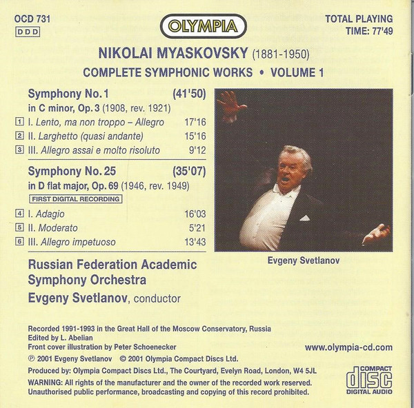 Nikolai Myaskovsky – Russian State Symphony Orchestra, Evgeni Svetlanov-1