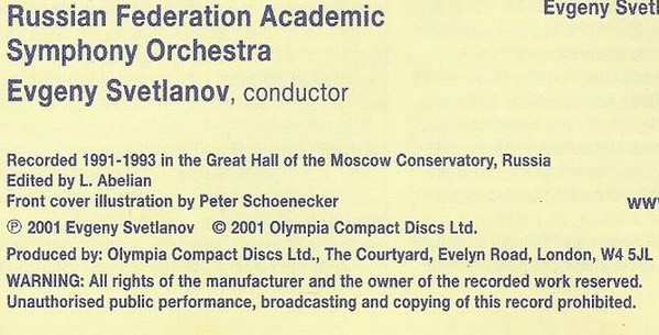 Nikolai Myaskovsky – Russian State Symphony Orchestra, Evgeni Svetlanov-4