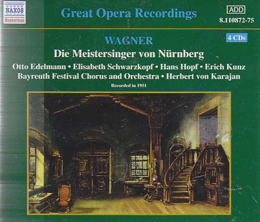 Richard Wagner : Otto Edelmann · Elisabeth Schwarzkopf · Hans Hopf · Erich Kunz · Chor der Bayreuther Festspiele And Orchester der Bayreuther Festspiele · Herbert Von Karajan – Die Meistersinger Von Nürnberg (4xCD) (Near Mint (NM or M-)) Richard Wagner : Otto Edelmann · Elisabeth Schwarzkopf · Hans Hopf · Erich Kunz · Chor der Bayreuther Festspiele And Orchester der Bayreuther Festspiele · Herbert Von Karajan – Die Meistersinger Von Nürnberg (4xCD) (Near Mint (NM or M-))