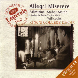Gregorio Allegri / Giovanni Pierluigi da Palestrina – The King’s College Choir Of Cambridge, David Willcocks – Miserere / Stabat Mater; Litaniae De Beata Virgine Maria (CD) (Mint (M)) Gregorio Allegri / Giovanni Pierluigi da Palestrina – The King’s College Choir Of Cambridge, David Willcocks – Miserere / Stabat Mater; Litaniae De Beata Virgine Maria (CD) (Mint (M))
