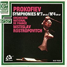 Sergei Prokofiev – Orchestre National De France, Mstislav Rostropovich – Symphonies Nº7 Op.131 / Nº4 Op.47 (CD) (Mint (M))