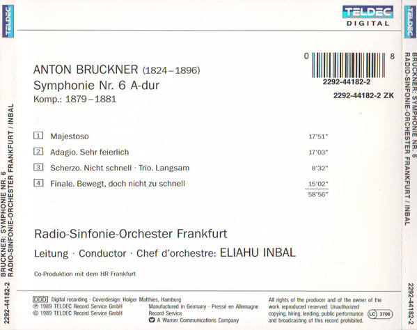 Anton Bruckner / Radio-Sinfonie-Orchester Frankfurt • Eliahu Inbal-1
