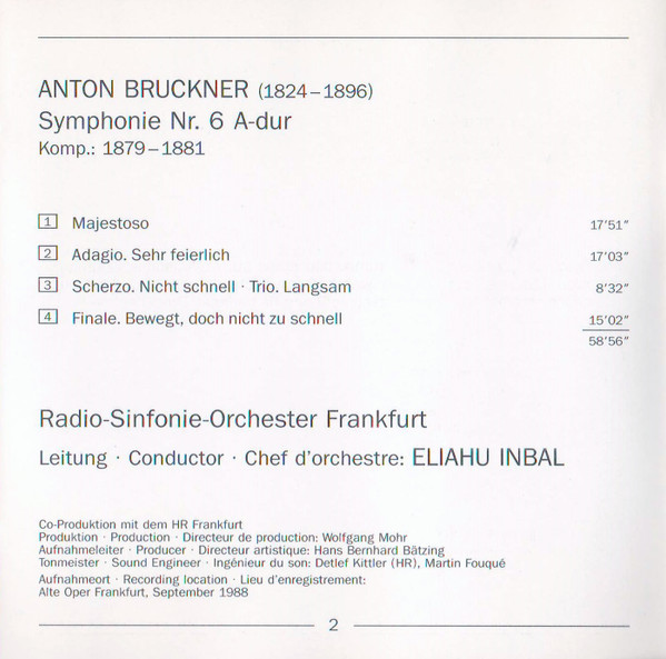 Anton Bruckner / Radio-Sinfonie-Orchester Frankfurt • Eliahu Inbal-4