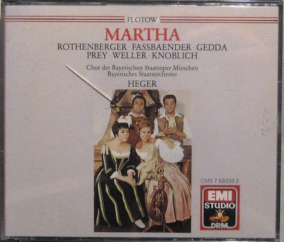 Friedrich von Flotow, Anneliese Rothenberger • Brigitte Fassbaender • Nicolai Gedda • Hermann Prey • Dieter Weller • Hans Georg Knoblich, Chor Der Bayerischen Staatsoper , Bayerisches Staatsorchester, Robert Heger – Martha – Oper In Vier Akten / Opera In Four Acts / Opéra En Quatre Actes (2xCD) (Mint (M)) Friedrich von Flotow, Anneliese Rothenberger • Brigitte Fassbaender • Nicolai Gedda • Hermann Prey • Dieter Weller • Hans Georg Knoblich, Chor Der Bayerischen Staatsoper , Bayerisches Staatsorchester, Robert Heger – Martha – Oper In Vier Akten / Opera In Four Acts / Opéra En Quatre Actes (2xCD) (Mint (M))