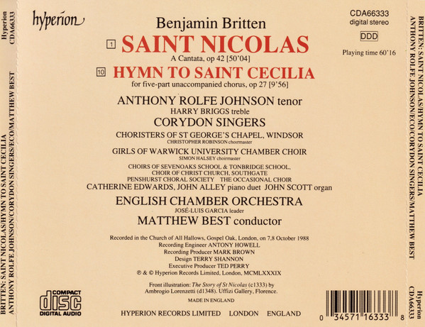 Benjamin Britten - Anthony Rolfe Johnson, Corydon Singers, English Chamber Orchestra, Matthew Best (2)-1