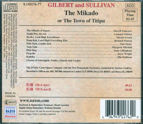 Gilbert & Sullivan, D'Oyly Carte Opera Company, The New Promenade Orchestra, Isidore Godfrey-2