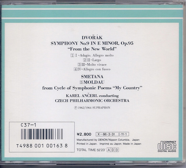 Antonín Dvořák / Bedřich Smetana – Karel Ančerl, The Czech Philharmonic Orchestra-2
