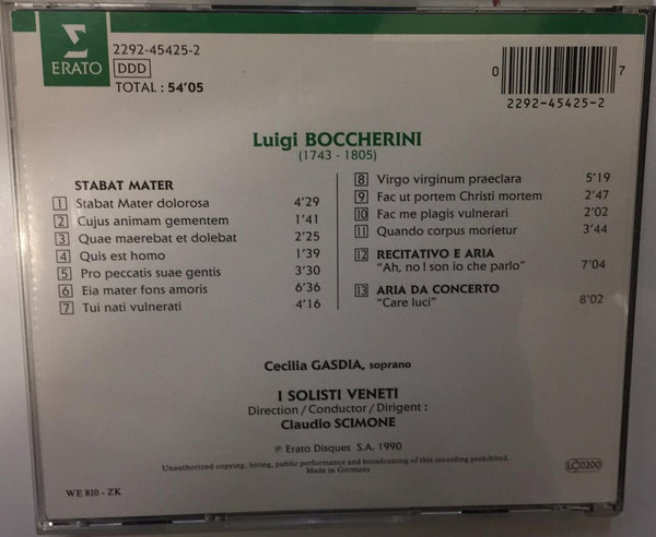 Luigi Boccherini, Cecilia Gasdia, I Solisti Veneti, Claudio Scimone-1