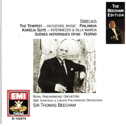Jean Sibelius, Sir Thomas Beecham, Royal Philharmonic Orchestra, BBC Symphony Orchestra, London Philharmonic Orchestra – The Tempest: Incidental Music/Finlandia/Karelia Suite – Intermezzo & Alla Marcia/Scenes Historiques/Festivo (CD) (Mint (M)) Jean Sibelius, Sir Thomas Beecham, Royal Philharmonic Orchestra, BBC Symphony Orchestra, London Philharmonic Orchestra – The Tempest: Incidental Music/Finlandia/Karelia Suite – Intermezzo & Alla Marcia/Scenes Historiques/Festivo (CD) (Mint (M))
