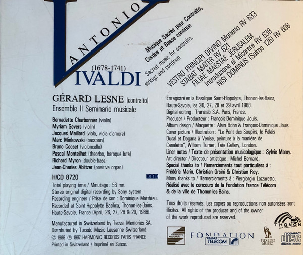 Antonio Vivaldi, Gérard Lesne, Il Seminario Musicale-1