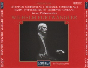 Robert Schumann, Anton Bruckner, Joseph Haydn, Ludwig van Beethoven, Wiener Philharmoniker, Wilhelm Furtwängler – Schumann Symphonie No. 1, Bruckner Symphonie No. 4, Haydn Symphonie I/88, Beethoven Coriolan (2xCD) (Mint (M)) Robert Schumann, Anton Bruckner, Joseph Haydn, Ludwig van Beethoven, Wiener Philharmoniker, Wilhelm Furtwängler – Schumann Symphonie No. 1, Bruckner Symphonie No. 4, Haydn Symphonie I/88, Beethoven Coriolan (2xCD) (Mint (M))