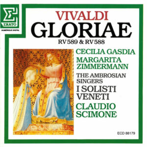 Antonio Vivaldi – Cecilia Gasdia, Margarita Zimmermann, The Ambrosian Singers, I Solisti Veneti, Claudio Scimone – Gloriae RV 589 & RV 588 (CD) (Mint (M))
