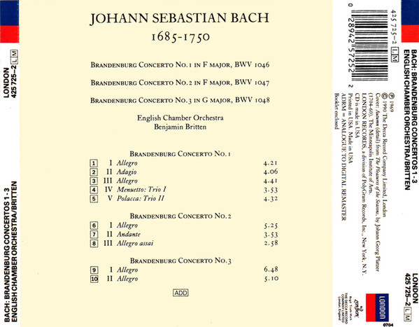 Johann Sebastian Bach, English Chamber Orchestra, Benjamin Britten-1