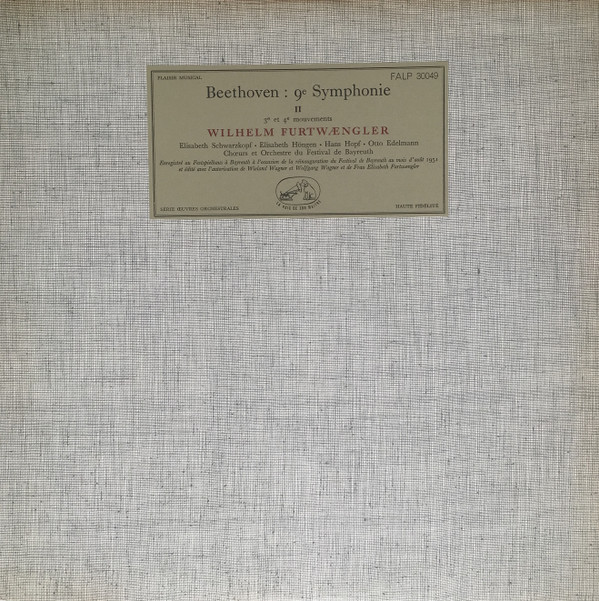 Ludwig Van Beethoven - Chor der Bayreuther Festspiele , Et Orchester der Bayreuther Festspiele, Elisabeth Schwarzkopf, Elisabeth Höngen, Hans Hopf, Otto Edelmann, Wilhelm Furtwängler-3