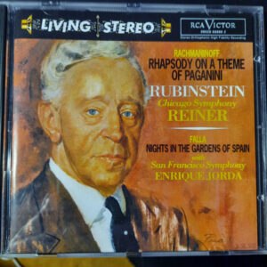 Sergei Rachmaninoff – Arthur Rubinstein, Chicago Symphony Orchestra, Fritz Reiner / Manuel De Falla – San Francisco Symphony, Enrique Jordá – Rhapsody On A Theme Of Paganini • Nights In The Gardens Of Spain • Andante Spianato And Grande Polonaise (CD) (Mint (M))