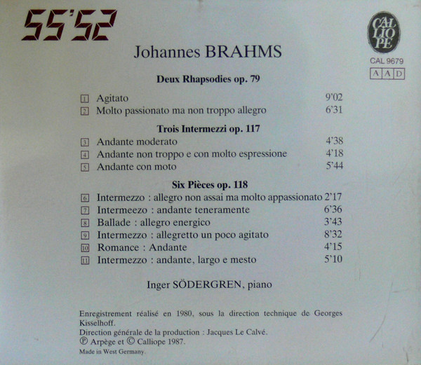 Johannes Brahms, Inger Södergren-2