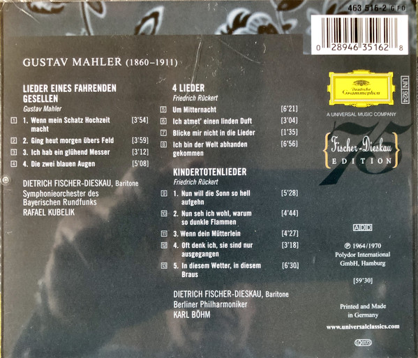 Gustav Mahler - Dietrich Fischer-Dieskau • Rafael Kubelik • Karl Böhm-1