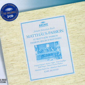 Johann Sebastian Bach – Irmgard Seefried, Hertha Töpper, Ernst Haefliger, Kieth Engen, Dietrich Fischer-Dieskau, Münchener Bach-Chor, Münchener Bach-Orchester, Karl Richter – Matthäus-Passion, BWV 244 (3xCD) (Mint (M))