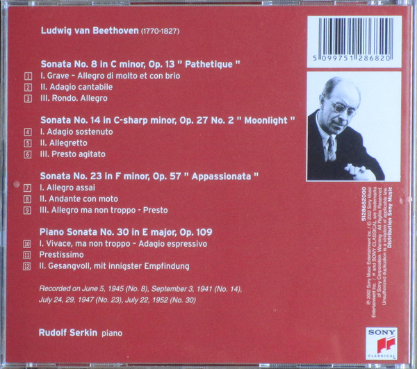 Rudolf Serkin, Ludwig van Beethoven-1