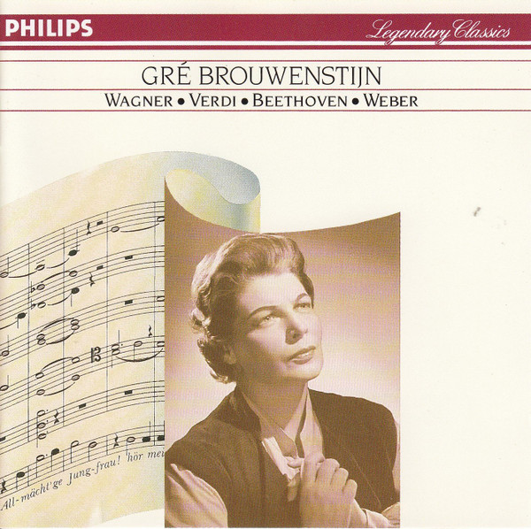 Gré Brouwenstijn – Arias By Beethoven, Weber, Wagner And Verdi (CD) (Mint (M)) Gré Brouwenstijn – Arias By Beethoven, Weber, Wagner And Verdi (CD) (Mint (M))