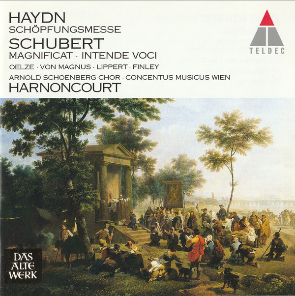 Joseph Haydn, Franz Schubert, Christiane Oelze, Elisabeth Von Magnus, Herbert Lippert, Gerald Finley, Concentus Musicus Wien, Arnold Schoenberg Chor, Nikolaus Harnoncourt – Schöpfungsmesse – Magnificat – Intende Voci (CD) (Mint (M)) Joseph Haydn, Franz Schubert, Christiane Oelze, Elisabeth Von Magnus, Herbert Lippert, Gerald Finley, Concentus Musicus Wien, Arnold Schoenberg Chor, Nikolaus Harnoncourt – Schöpfungsmesse – Magnificat – Intende Voci (CD) (Mint (M))