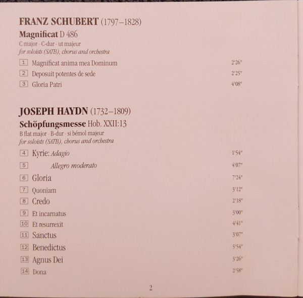 Joseph Haydn, Franz Schubert, Christiane Oelze, Elisabeth Von Magnus, Herbert Lippert, Gerald Finley, Concentus Musicus Wien, Arnold Schoenberg Chor, Nikolaus Harnoncourt-4