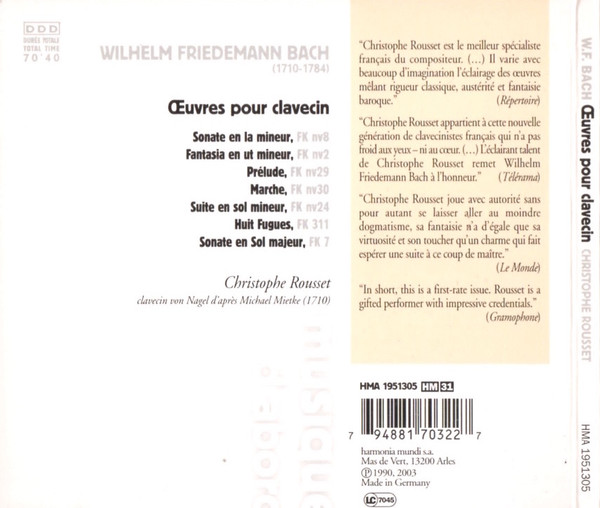 Wilhelm Friedemann Bach - Christophe Rousset-1