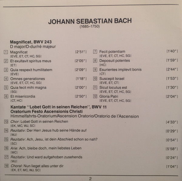 Johann Sebastian Bach - Taverner Consort & Players, Andrew Parrott-1