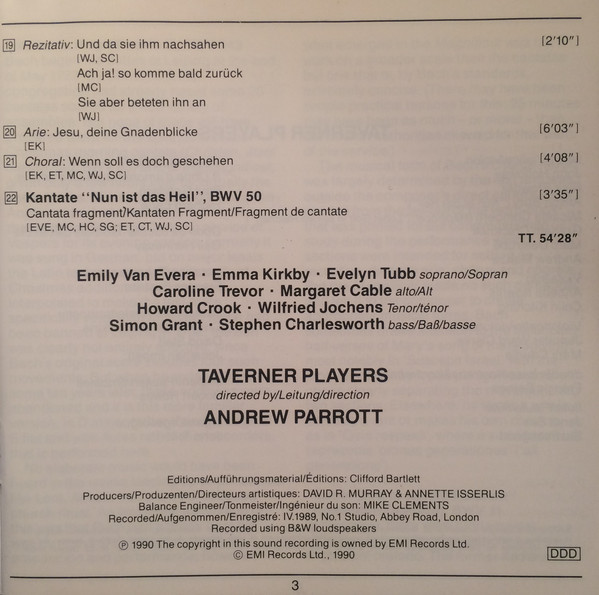 Johann Sebastian Bach - Taverner Consort & Players, Andrew Parrott-2