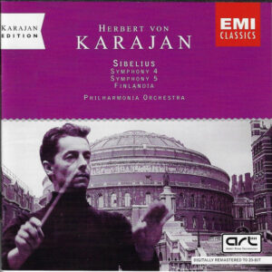 Herbert von Karajan / Jean Sibelius / Philharmonia Orchestra – Symphony 4 / Symphony 5 / Finlandia (CD) (Mint (M)) Herbert von Karajan / Jean Sibelius / Philharmonia Orchestra – Symphony 4 / Symphony 5 / Finlandia (CD) (Mint (M))