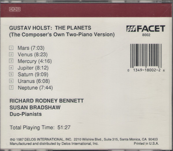 Gustav Holst - Richard Rodney Bennett / Susan Bradshaw-1