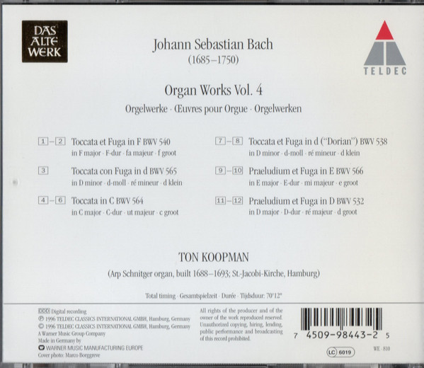 Johann Sebastian Bach, Ton Koopman-1