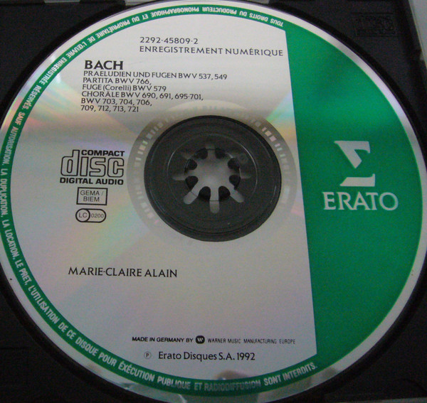 Johann Sebastian Bach, Marie-Claire Alain-2