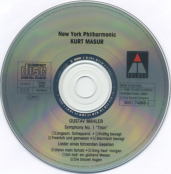 Gustav Mahler, New York Philharmonic, Kurt Masur-3