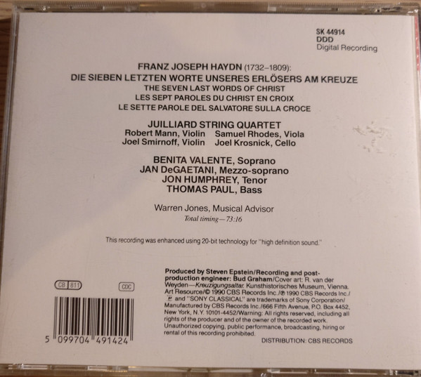 Joseph Haydn – Juilliard String Quartet, Benita Valente, Jan DeGaetani, Jon Humphrey, Thomas Paul (3)-1