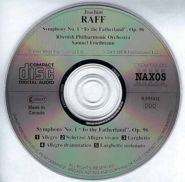 Joseph Joachim Raff – Rheinische Philharmonie, Samuel Friedmann-2