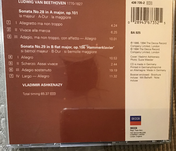 Ludwig van Beethoven, Vladimir Ashkenazy-2