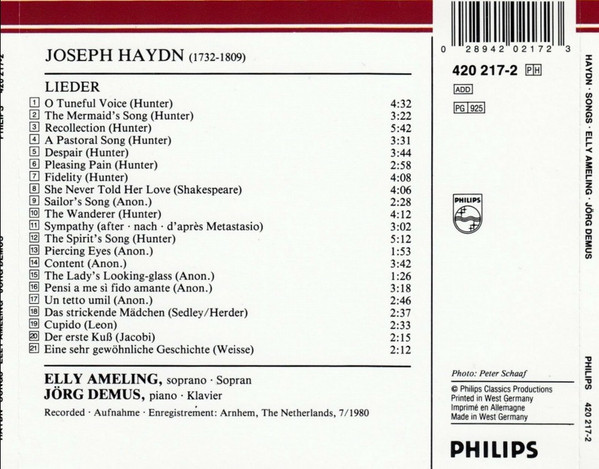 Joseph Haydn, Elly Ameling, Jörg Demus-1
