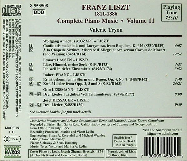 Franz Liszt, Valerie Tryon-1