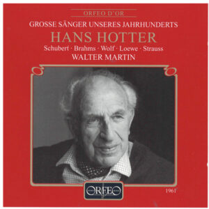 Franz Schubert, Johannes Brahms, Hugo Wolf, Richard Strauss, Hans Hotter, Walter Martin (4) – Lieder Abend (CD) (Mint (M)) Franz Schubert, Johannes Brahms, Hugo Wolf, Richard Strauss, Hans Hotter, Walter Martin (4) – Lieder Abend (CD) (Mint (M))