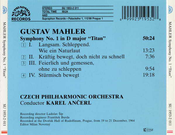 Gustav Mahler, The Czech Philharmonic Orchestra, Karel Ančerl-1