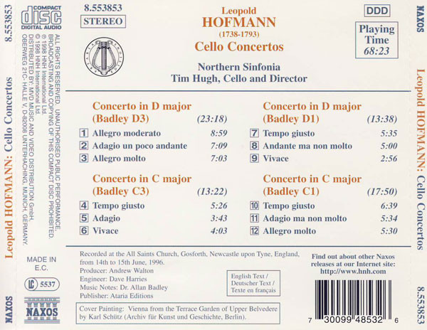 Leopold Hofmann, Northern Sinfonia, Tim Hugh-1