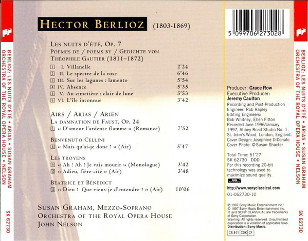 Susan Graham (2), Hector Berlioz, Orchestra Of The Royal Opera House, Covent Garden, John Nelson (5)-1