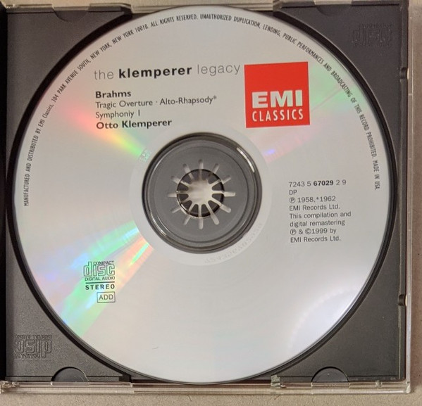 Johannes Brahms, Otto Klemperer, Philharmonia Orchestra-2